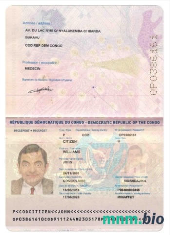 Kongo pass (2015-obecnie) przykład w formacie PSD